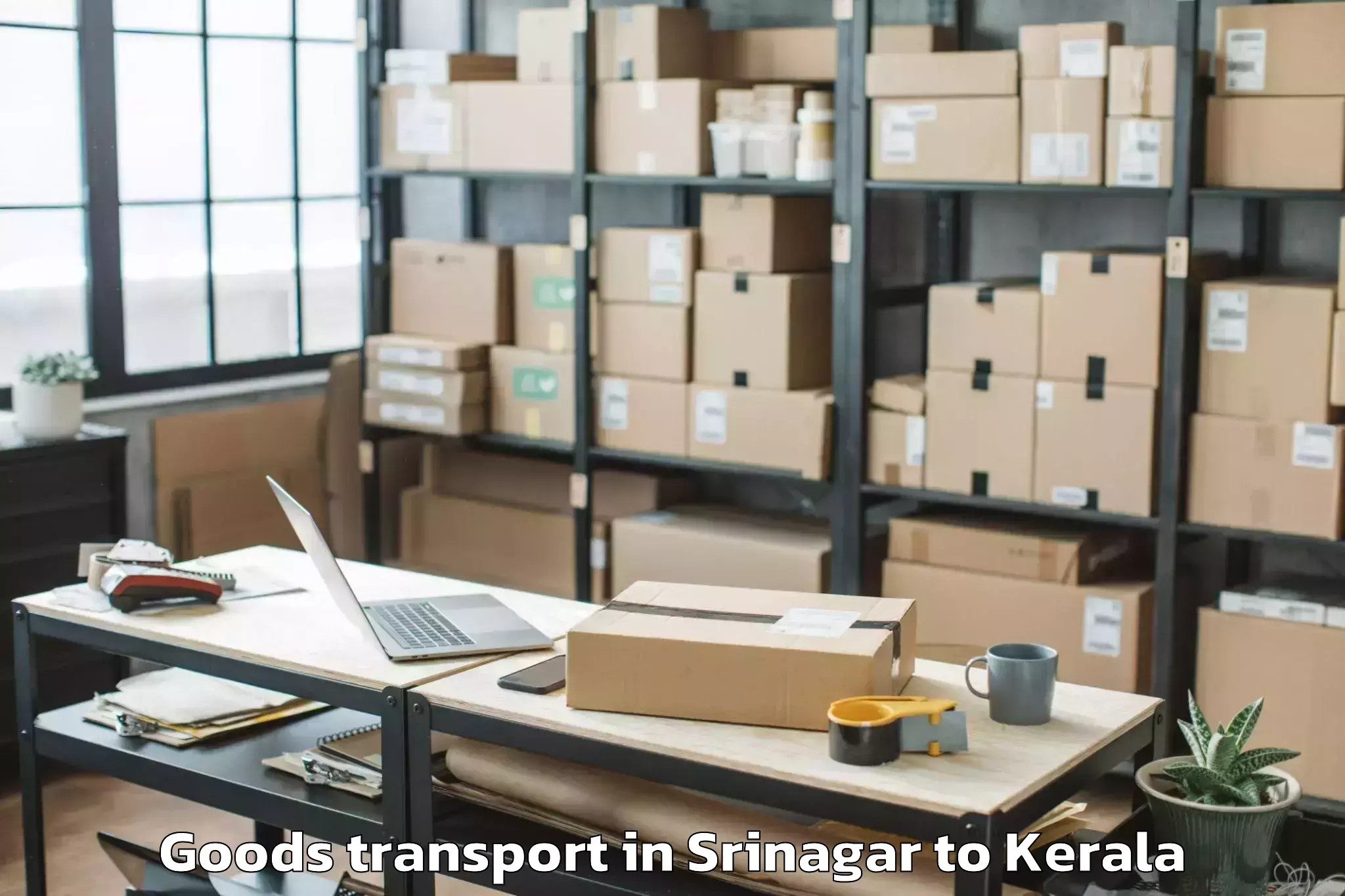 Leading Srinagar to Mannarakkat Goods Transport Provider